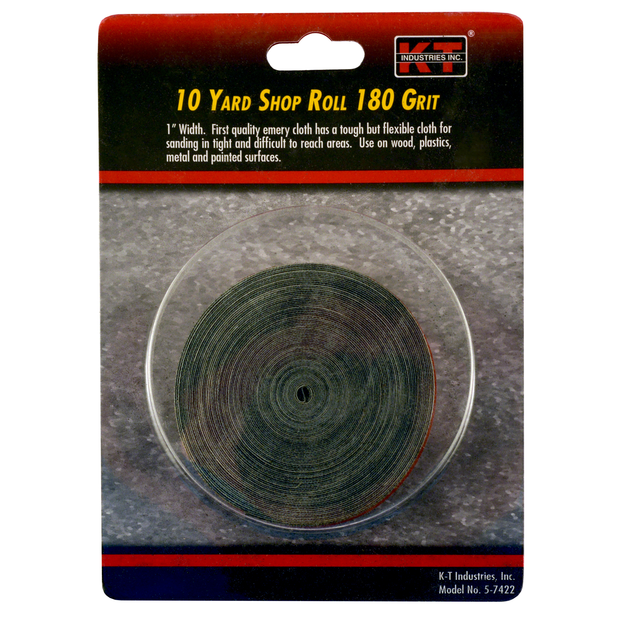 K-T Industries Shop Roll — 180 Grit, 1in. x 10 Yds., Model# 5-7422